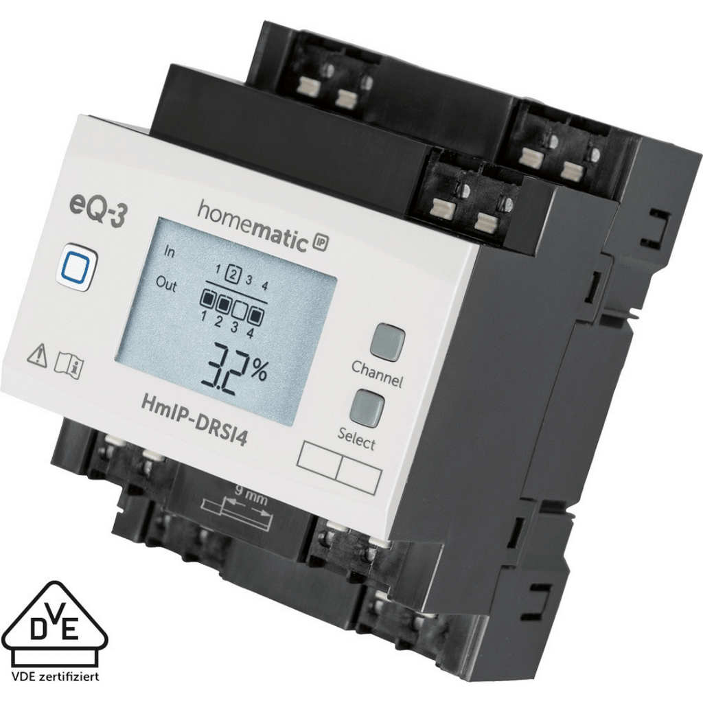 Homematic IP Schaltaktor für Hutschienenmontage - 4-fach HmIP-DRSI4