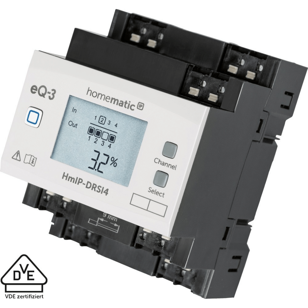 Homematic IP Schaltaktor für Hutschienenmontage - 4-fach HmIP-DRSI4