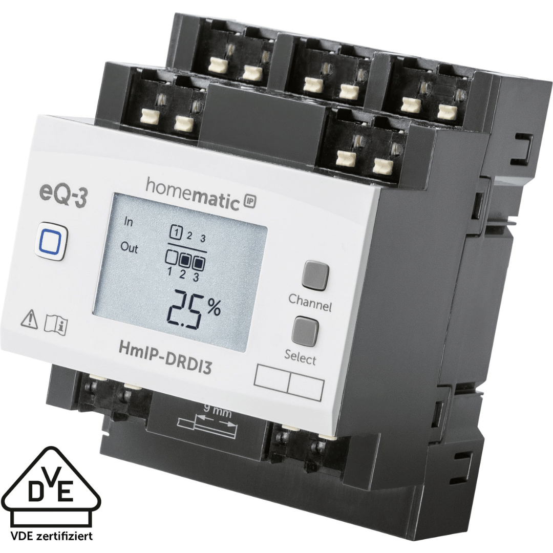 Homematic IP Dimmaktor für Hutschienenmontage –3fach HmIP-DRDI3