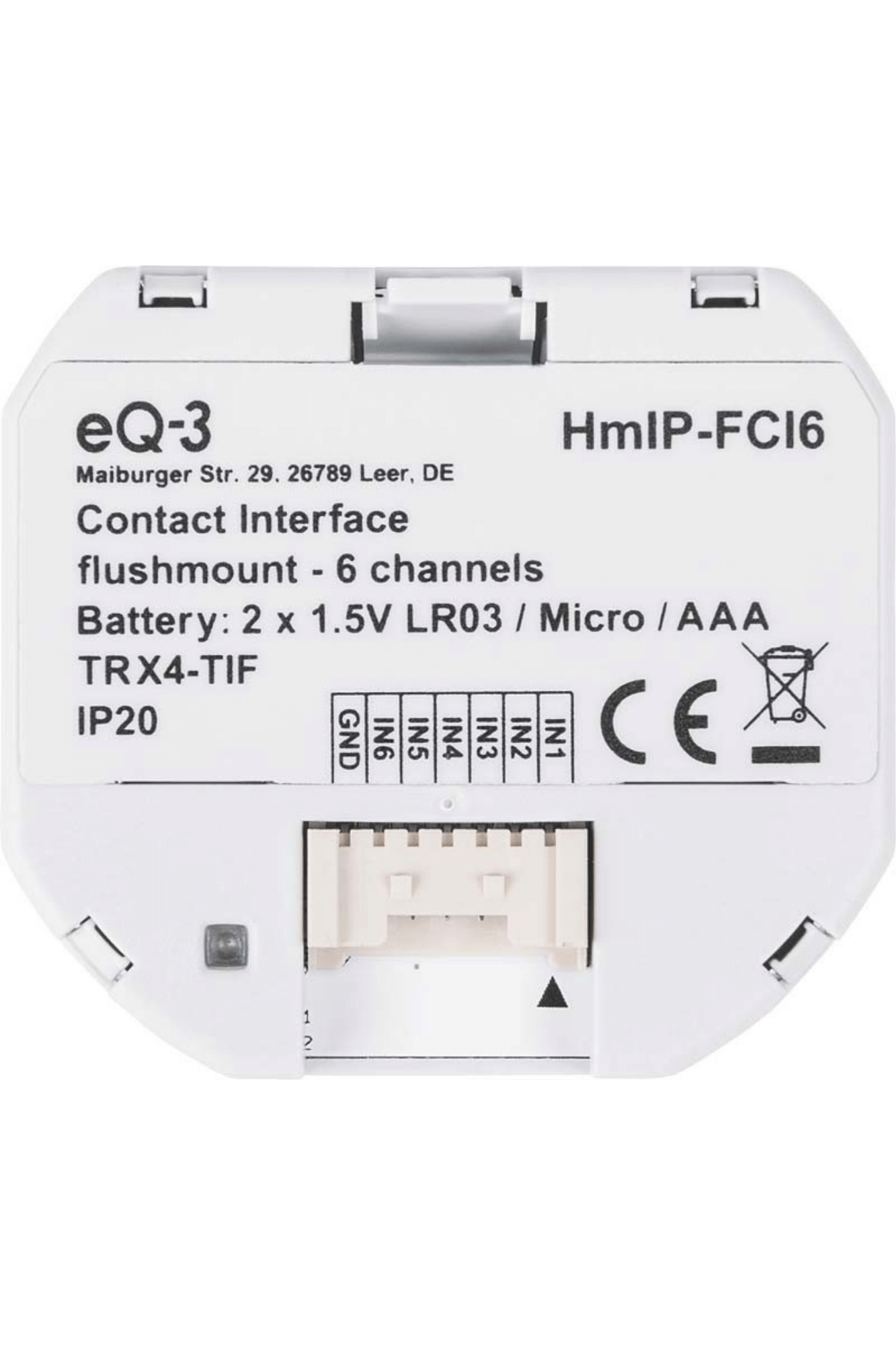 Homematic IP Kontakt-Schnittstelle Unterputz – 6-fach HmIP-FCI6