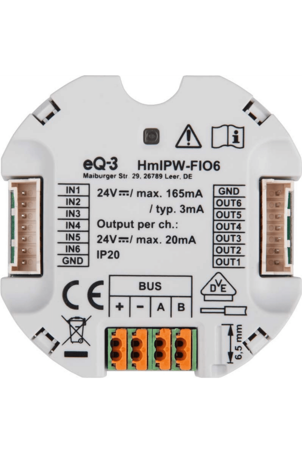 Homematic IP Wired IO Modul Unterputz – 6-fach HmIPW-FIO6