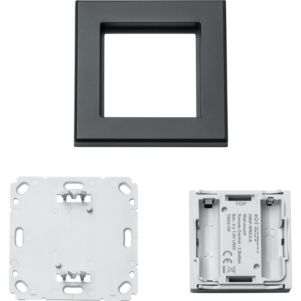 Homematic IP Wandtaster 2-fach anthrazit HmIP-WRC2-A