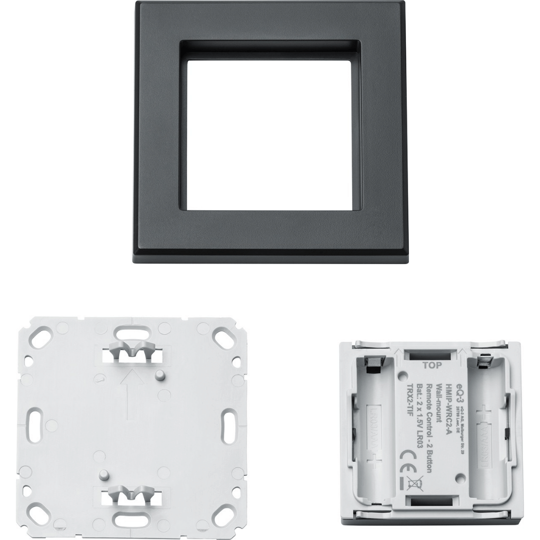 Homematic IP Wandtaster 2-fach anthrazit HmIP-WRC2-A