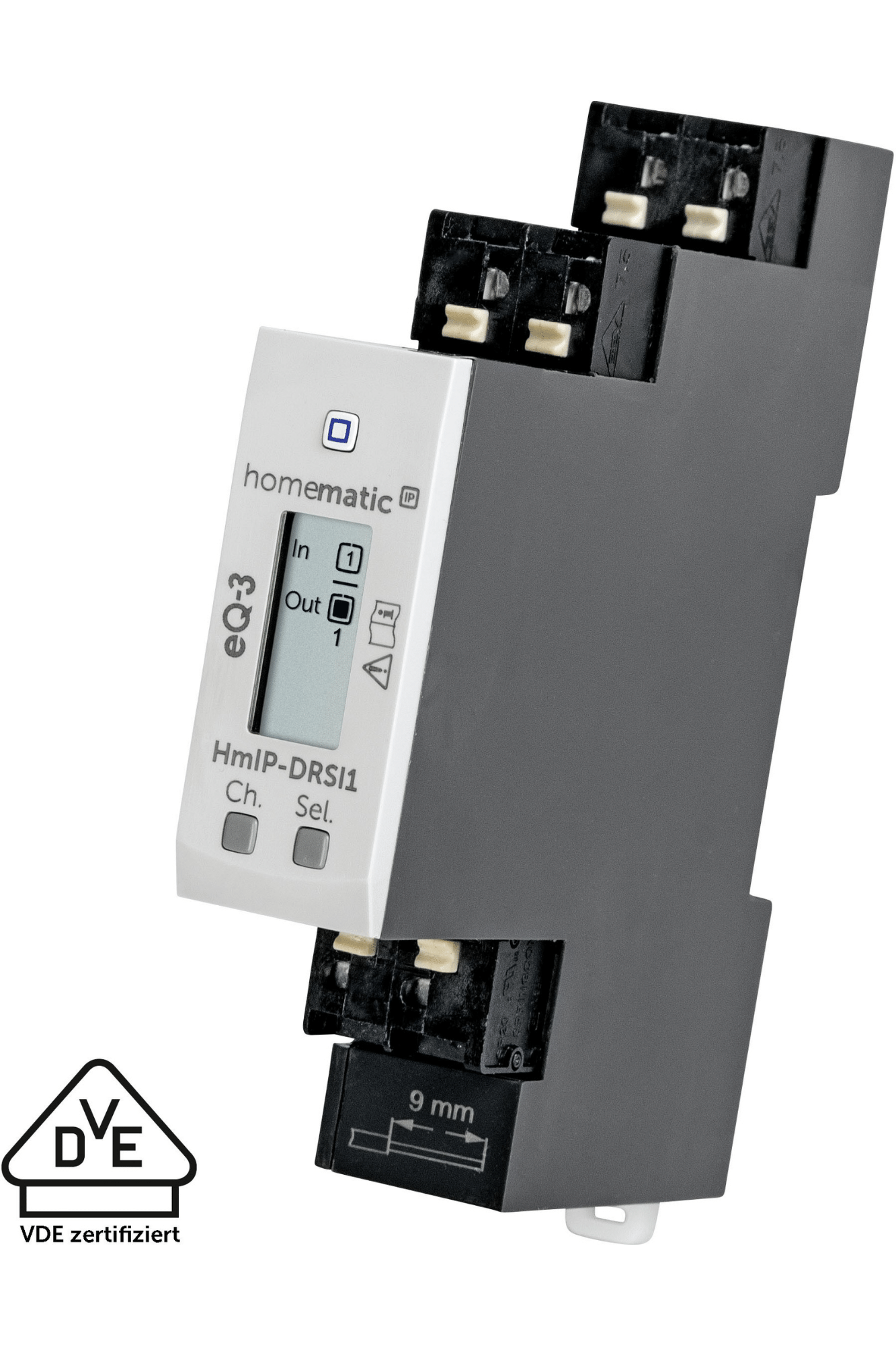 Homematic IP Schaltaktor für Hutschienenmontage - 1-fach HmIP-DRSI1