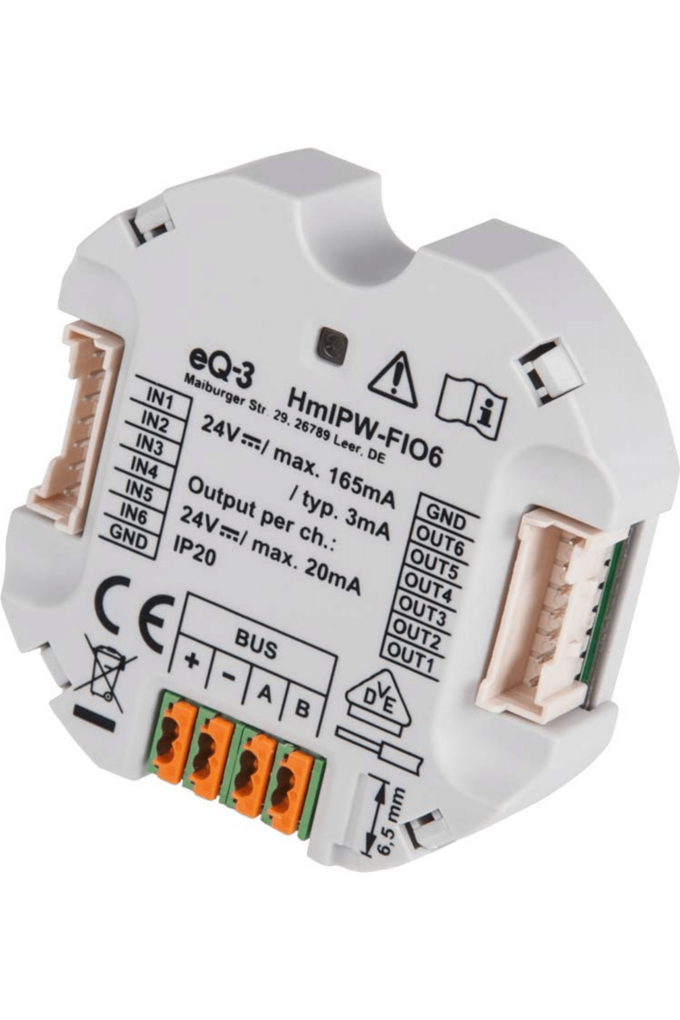 Homematic IP Wired IO Modul Unterputz – 6-fach HmIPW-FIO6