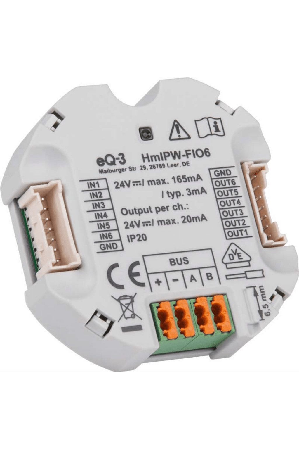 Homematic IP Wired IO Modul Unterputz – 6-fach HmIPW-FIO6
