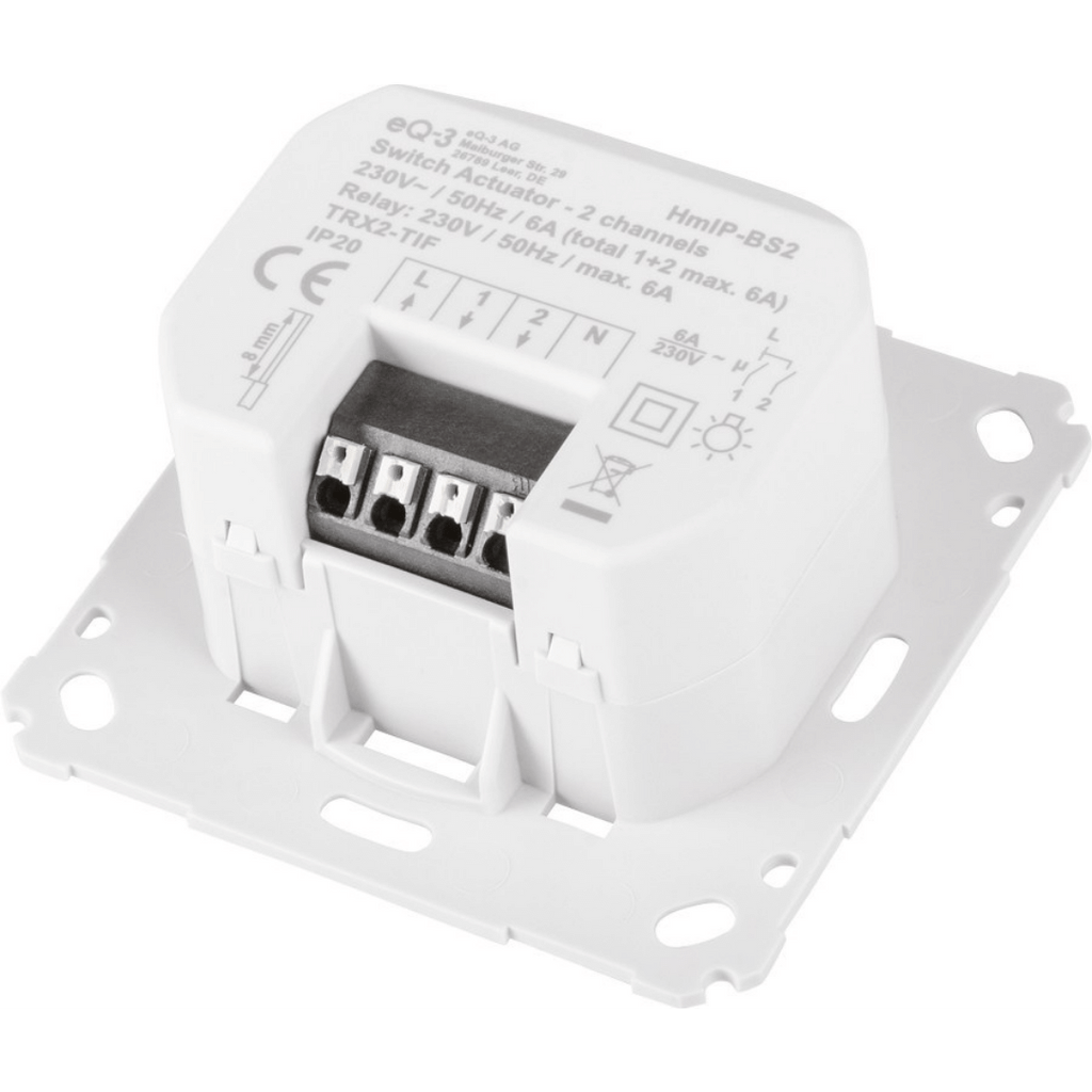 Homematic IP Schaltaktor für Markenschalter – 2-fach HmIP-BS2