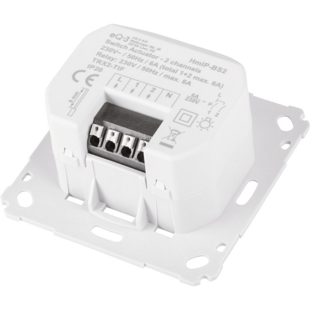 Homematic IP Schaltaktor für Markenschalter – 2-fach HmIP-BS2