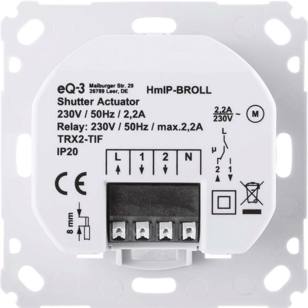 Homematic IP Rolladenaktor für Markenschalter HmIP-BROLL