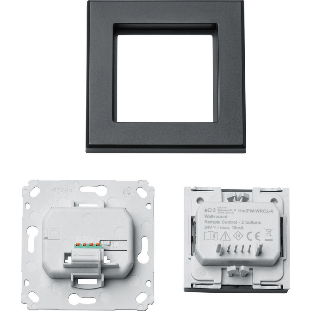 Homematic IP Wired Wandtaster 2-fach, anthrazit HmIPW-WRC2-A