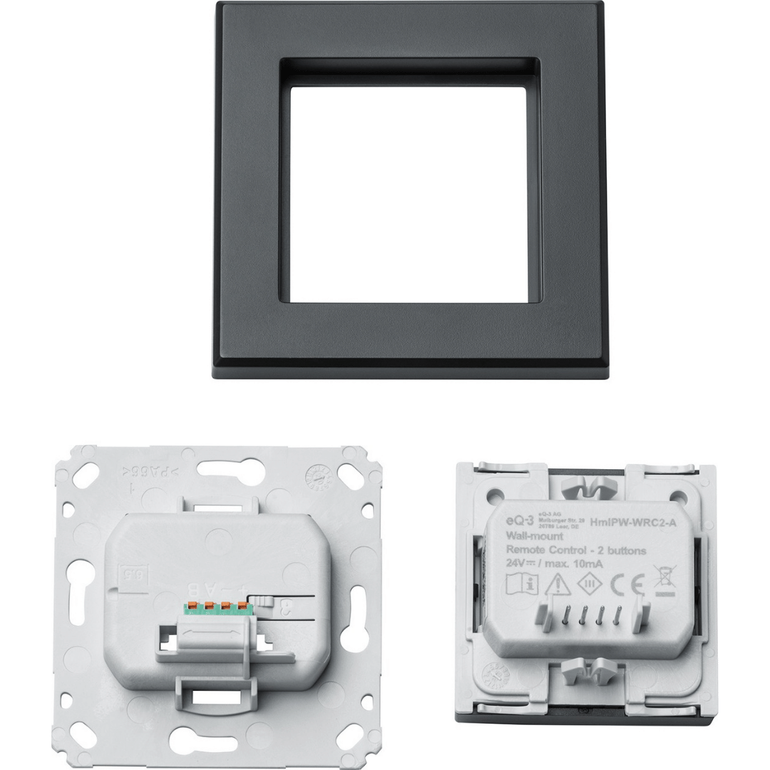 Homematic IP Wired Wandtaster 2-fach, anthrazit HmIPW-WRC2-A