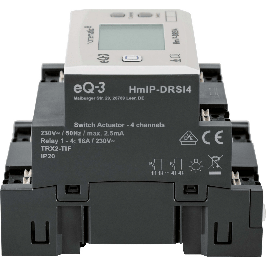Homematic IP Schaltaktor für Hutschienenmontage - 4-fach HmIP-DRSI4