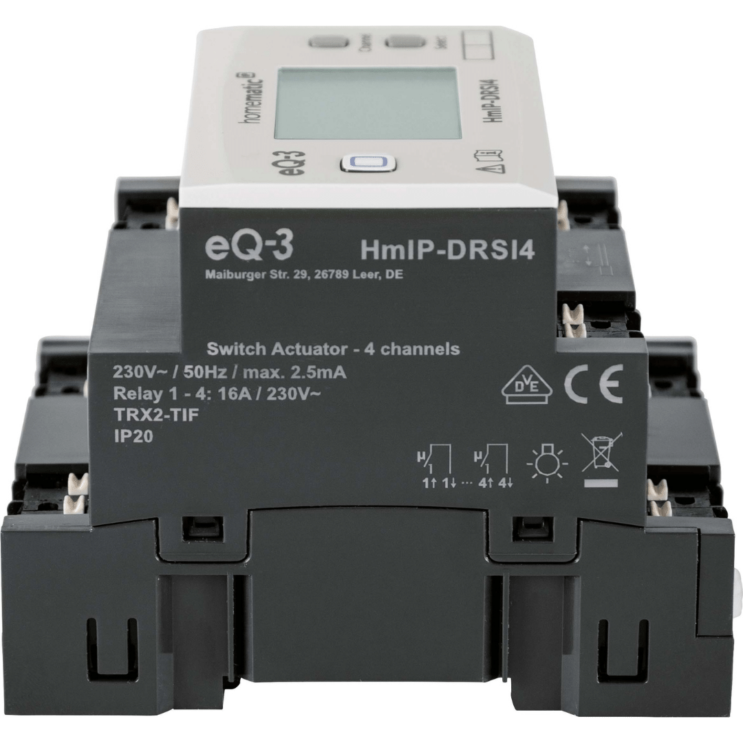 Homematic IP Schaltaktor für Hutschienenmontage - 4-fach HmIP-DRSI4