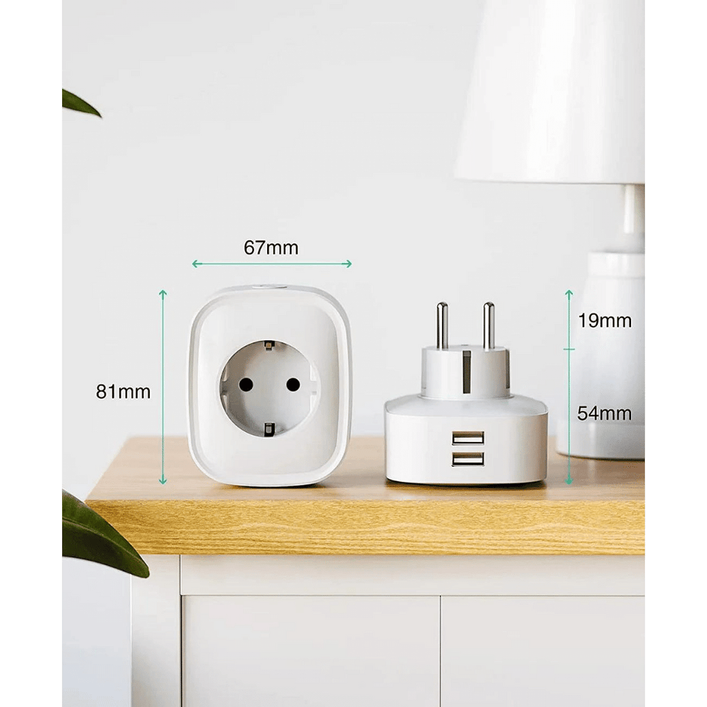 Gosund Smart Wi-Fi Plug,16A WLAN Steckdose mit 2x USB 2 Stück