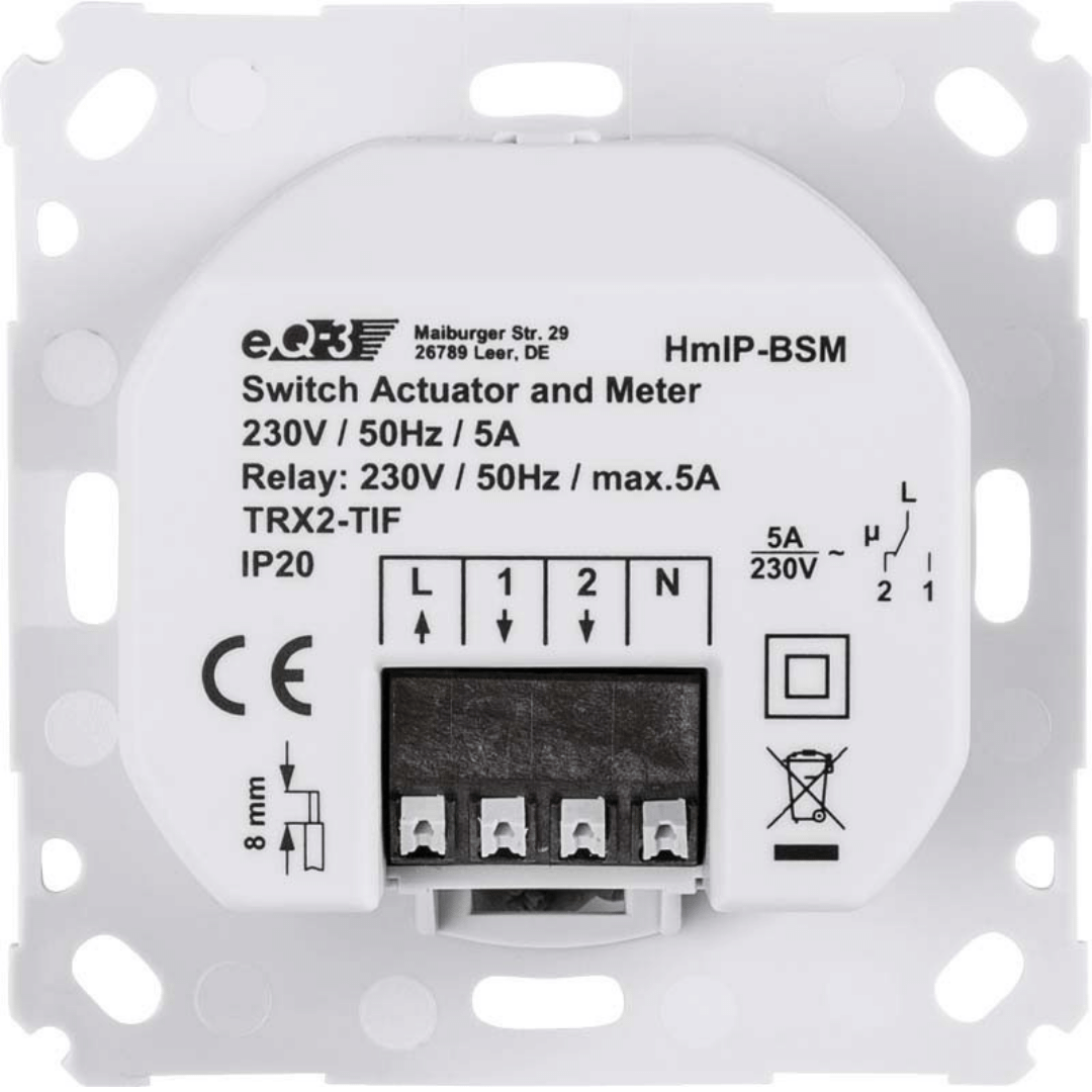 Homematic IP Schalt-Mess-Aktor für Markenschalter HmIP-BSM