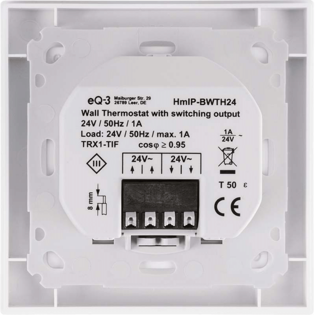 Homematic IP Wandthermostat mit Schaltausgang, 24V HmIP-BWTH24