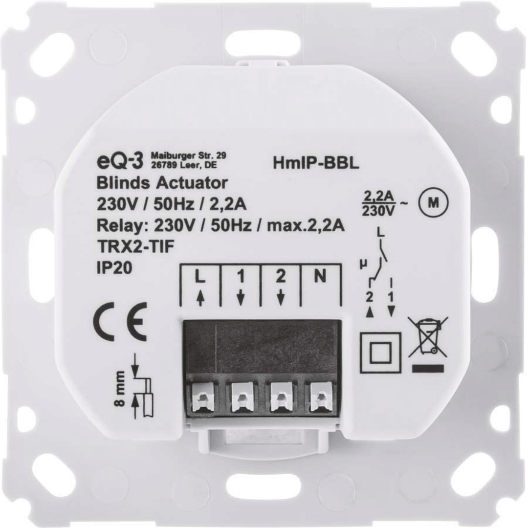 Homematic IP Jalousieaktor für Markenschalter HmIP-BBL