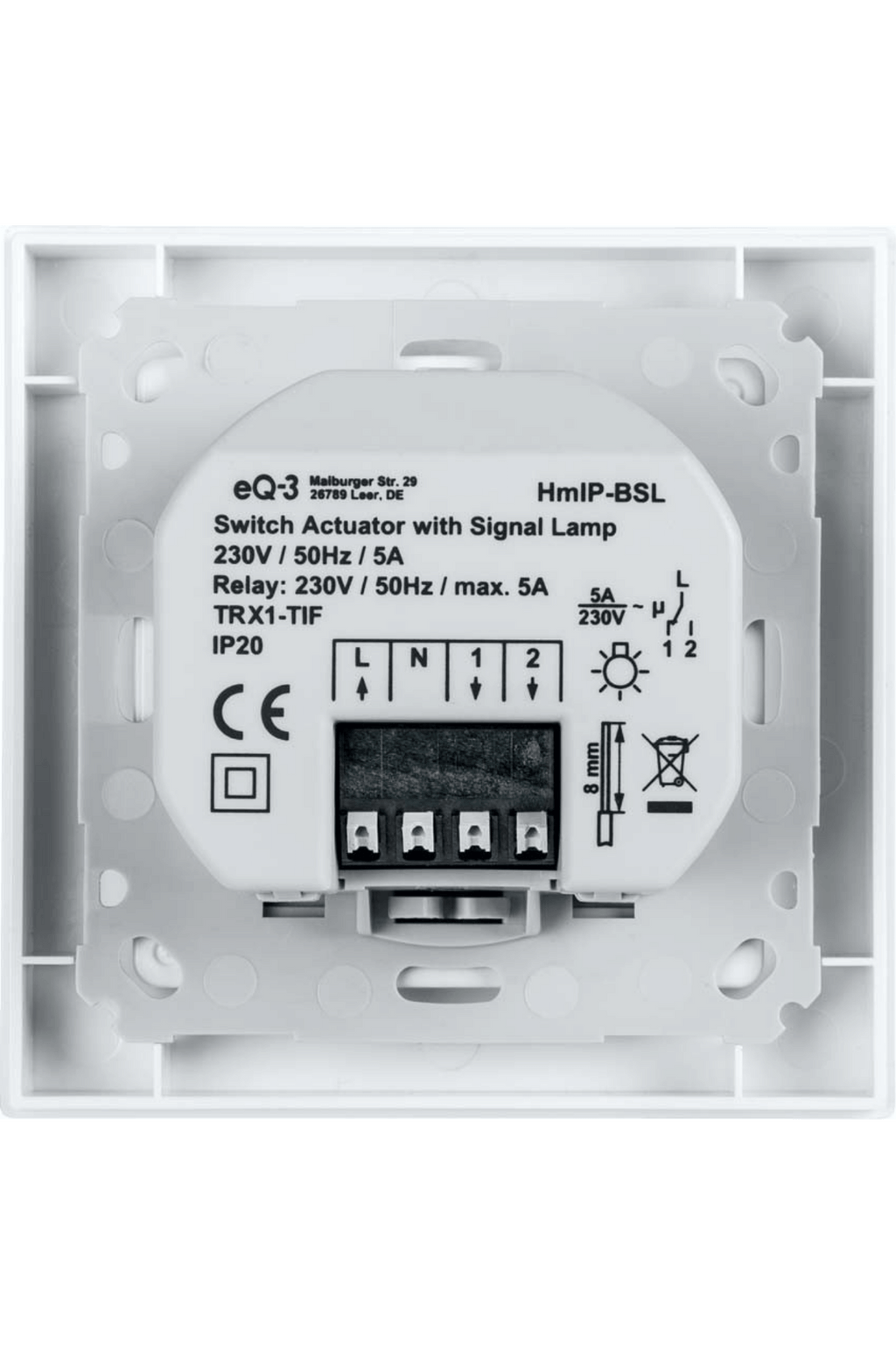 Homematic IP Schaltaktor für Markenschalter – mit Signalleuchte HmIP-BSL