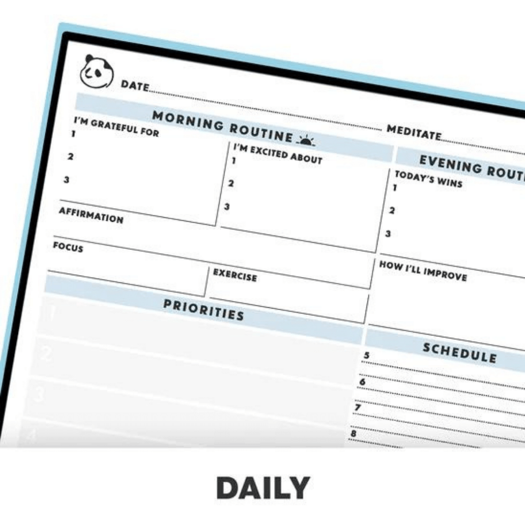 Rocketbook Panda Planner Brief Schwarz