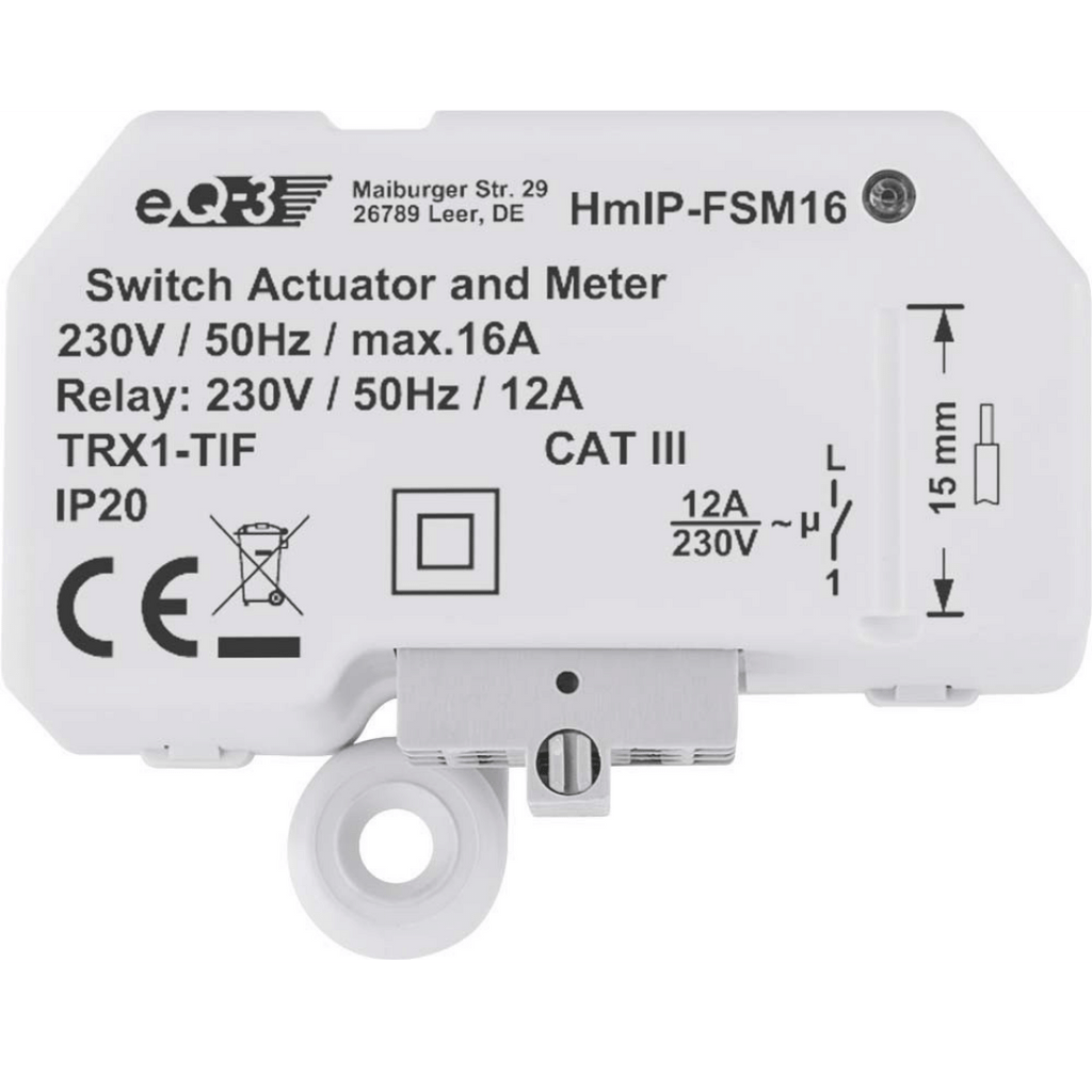 Homematic IP-Schalt-Mess-Aktor 16A Unterputz HmIP-FSM16