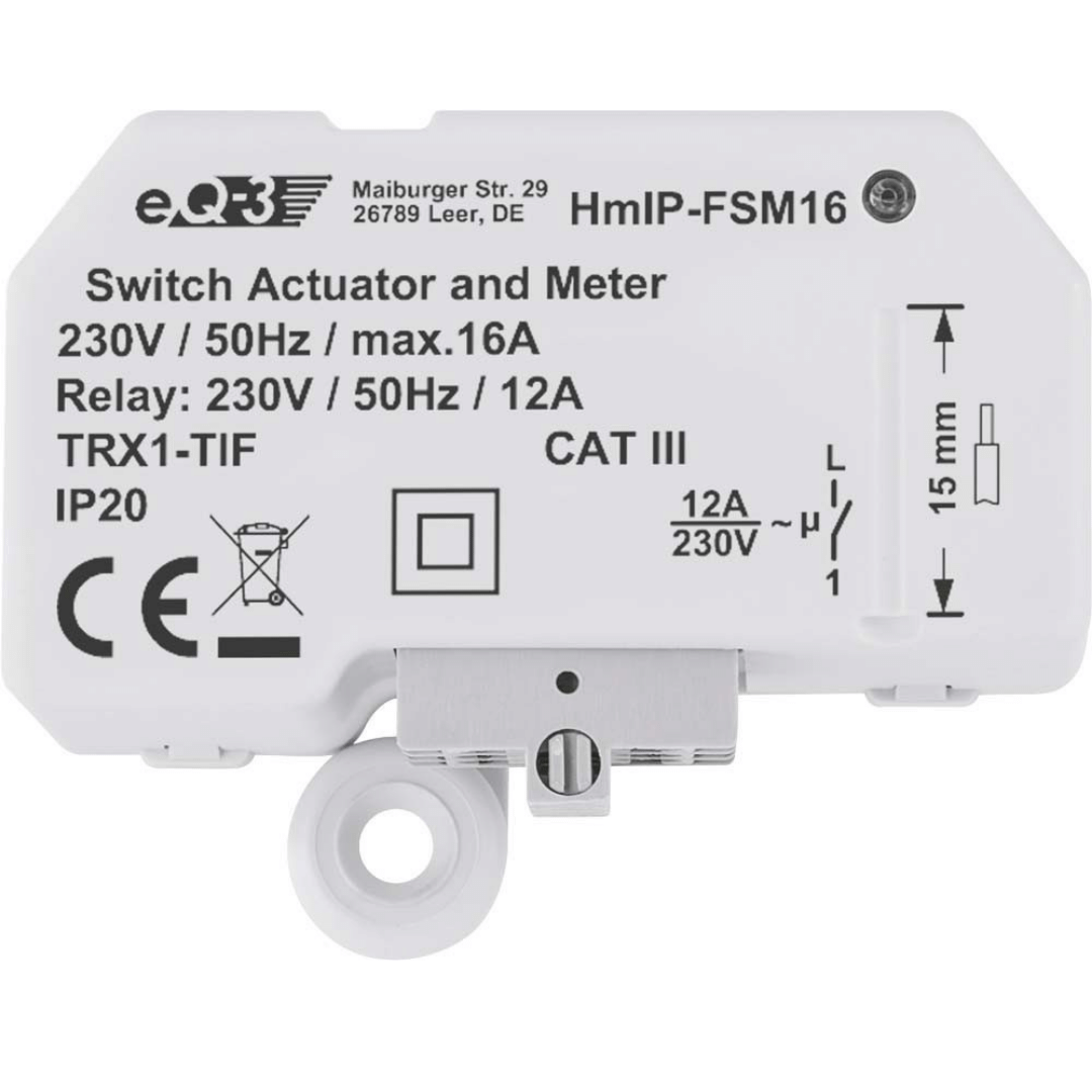 Homematic IP-Schalt-Mess-Aktor 16A Unterputz HmIP-FSM16
