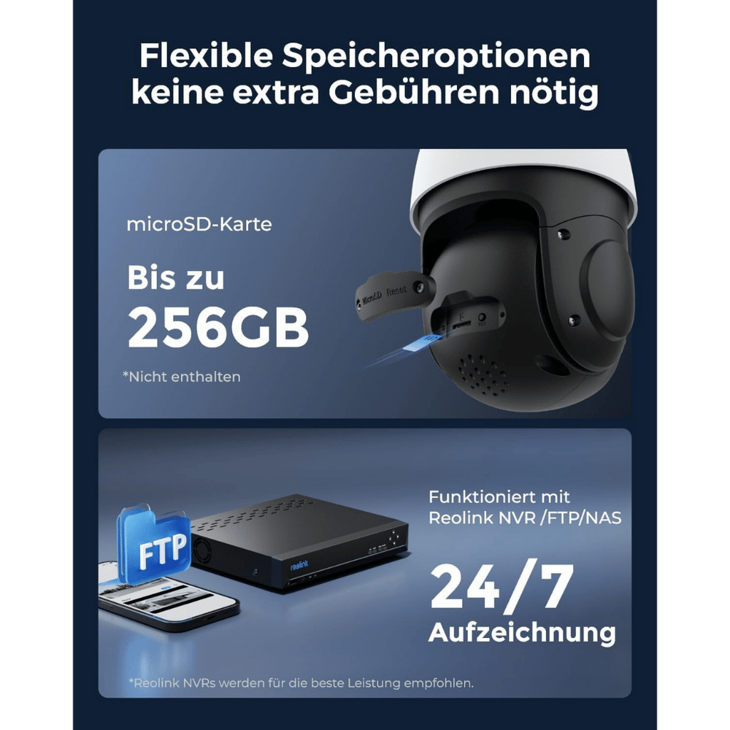 ReoLink RLC-823S1 4K 360° Auto-Tracking PoE-Kamera mit 5X optischem Zoom