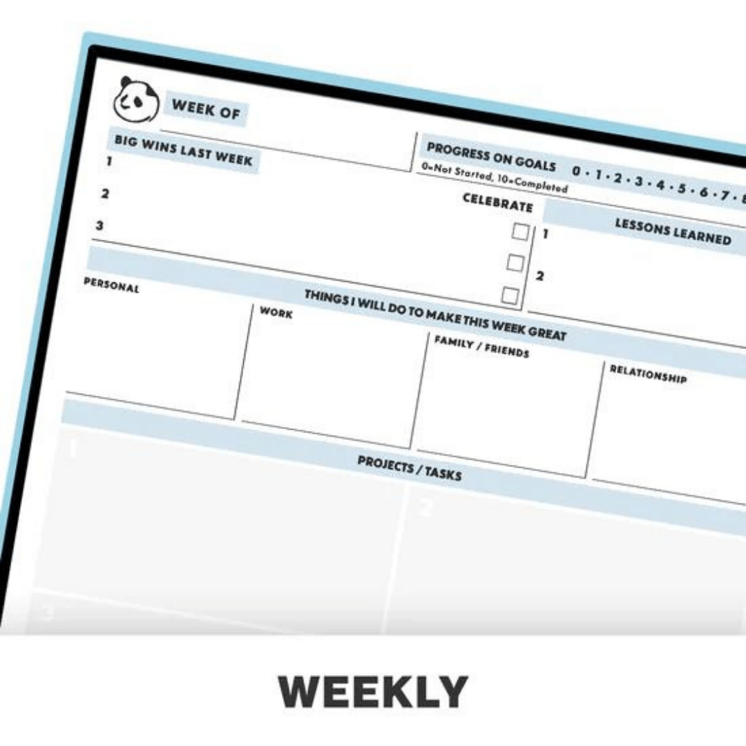 Rocketbook Panda Planner Brief Schwarz