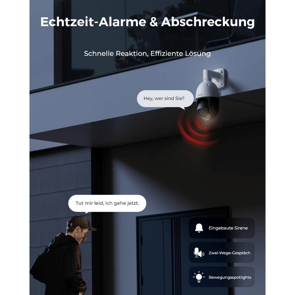 ReoLink RLC-823S1 4K 360° Auto-Tracking PoE-Kamera mit 5X optischem Zoom