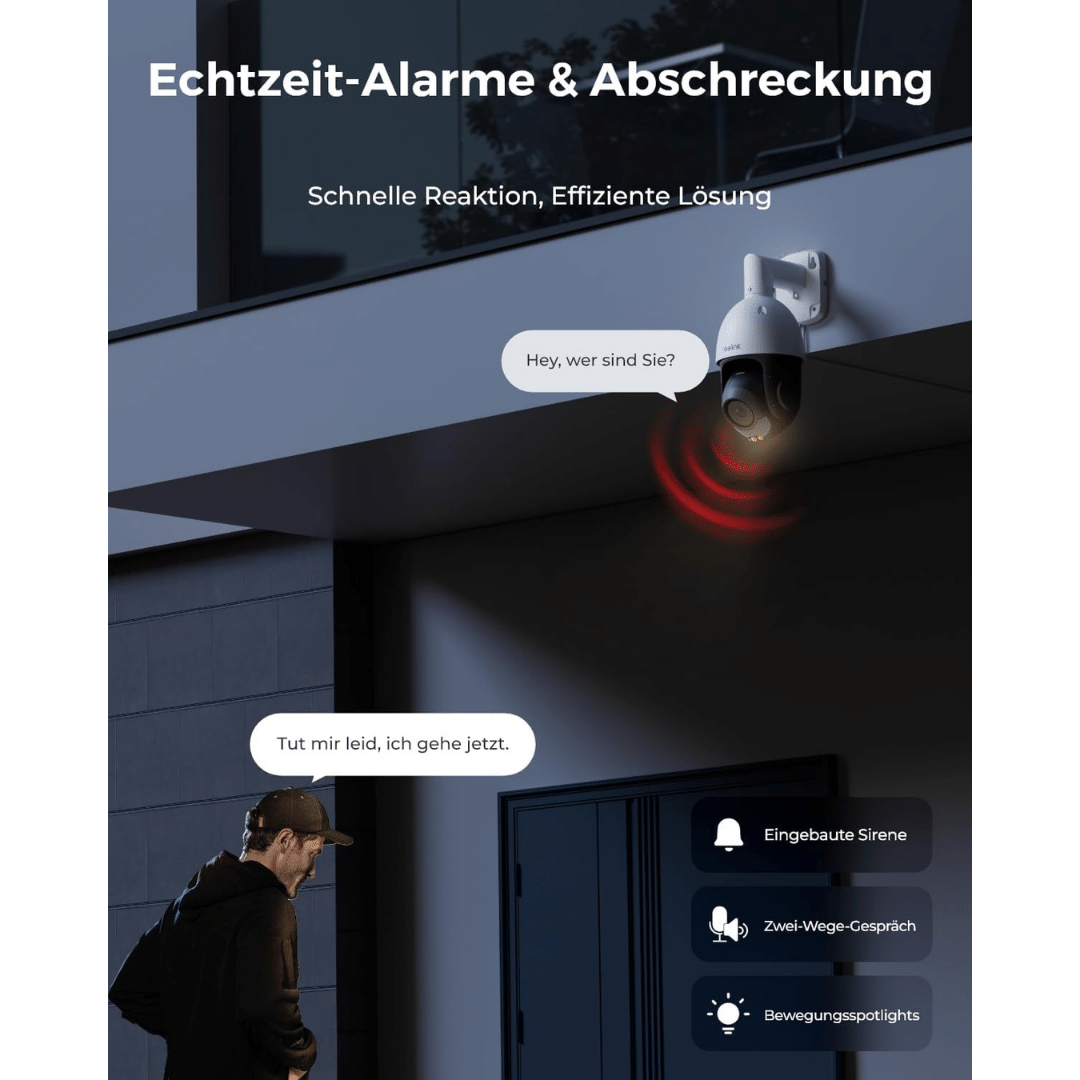 ReoLink RLC-823S1 4K 360° Auto-Tracking PoE-Kamera mit 5X optischem Zoom
