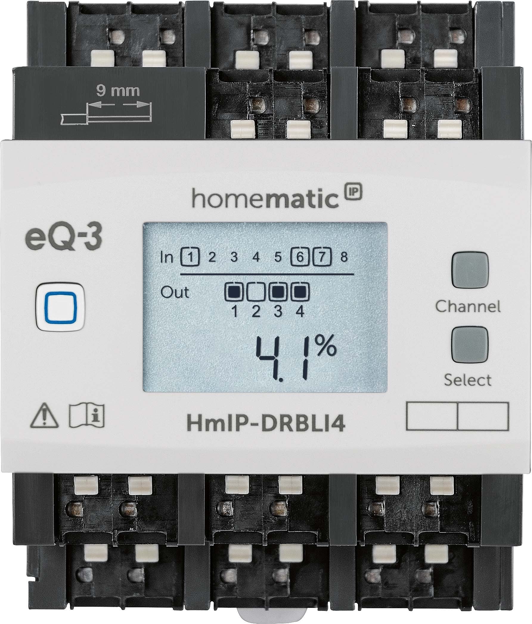 Homematic IP Jalousieaktor für Hutschienenmontage  – 4-fach HmIP-DRBLI4