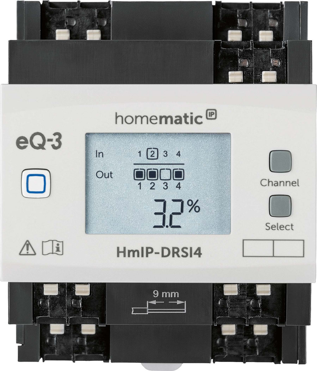 Homematic IP Attuatore di commutazione per montaggio su guida DIN - 4 canali HmIP-DRSI4